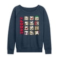 thumbnail image 1 of Peanuts - Snoopy Monthly Women's Lightweight French Terry Wide Neck Long Sleeve Graphic Shirt, 1 of 5