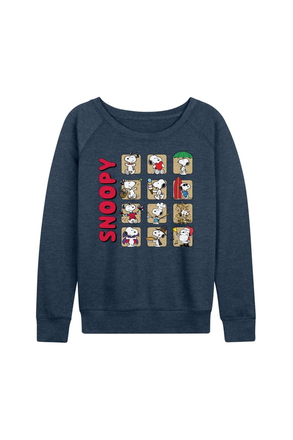 - Snoopy Monthly - Women's French Terry Long Sleeve Pullover