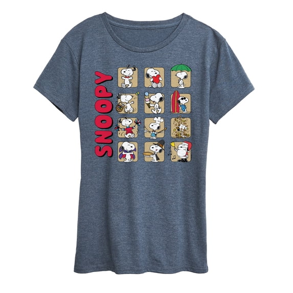 Peanuts - Snoopy Monthly - Women's Short Sleeve Graphic T-Shirt