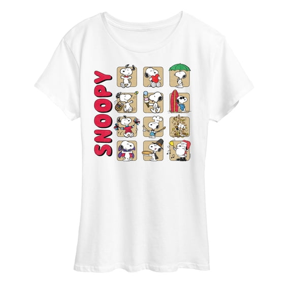 Peanuts - Snoopy Monthly - Women's Short Sleeve Graphic T-Shirt