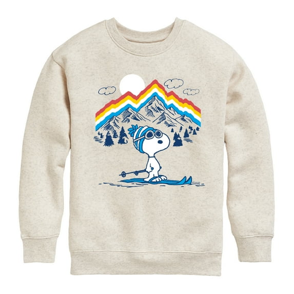 Peanuts - Snoopy Mountain Retro - Toddler & Youth Crewneck Fleece Sweatshirt