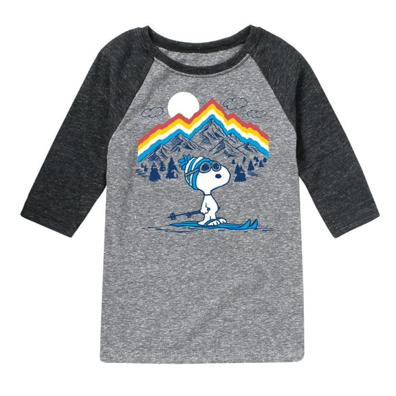 Peanuts - Snoopy Mountain Retro - Toddler & Youth Raglan Graphic T-Shirt