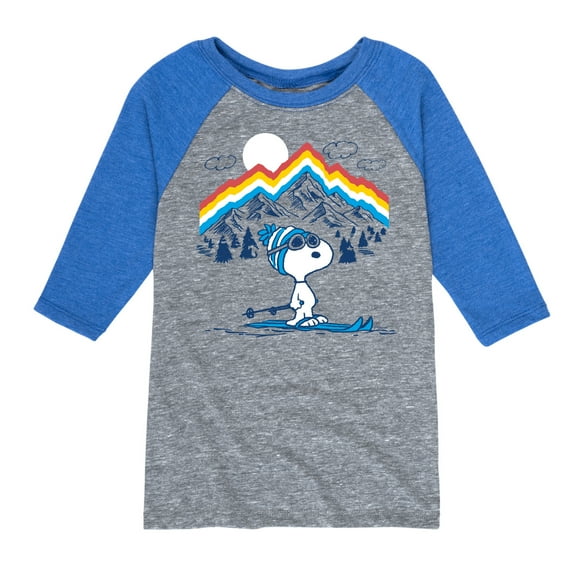 Peanuts - Snoopy Mountain Retro - Toddler & Youth Raglan Graphic T-Shirt