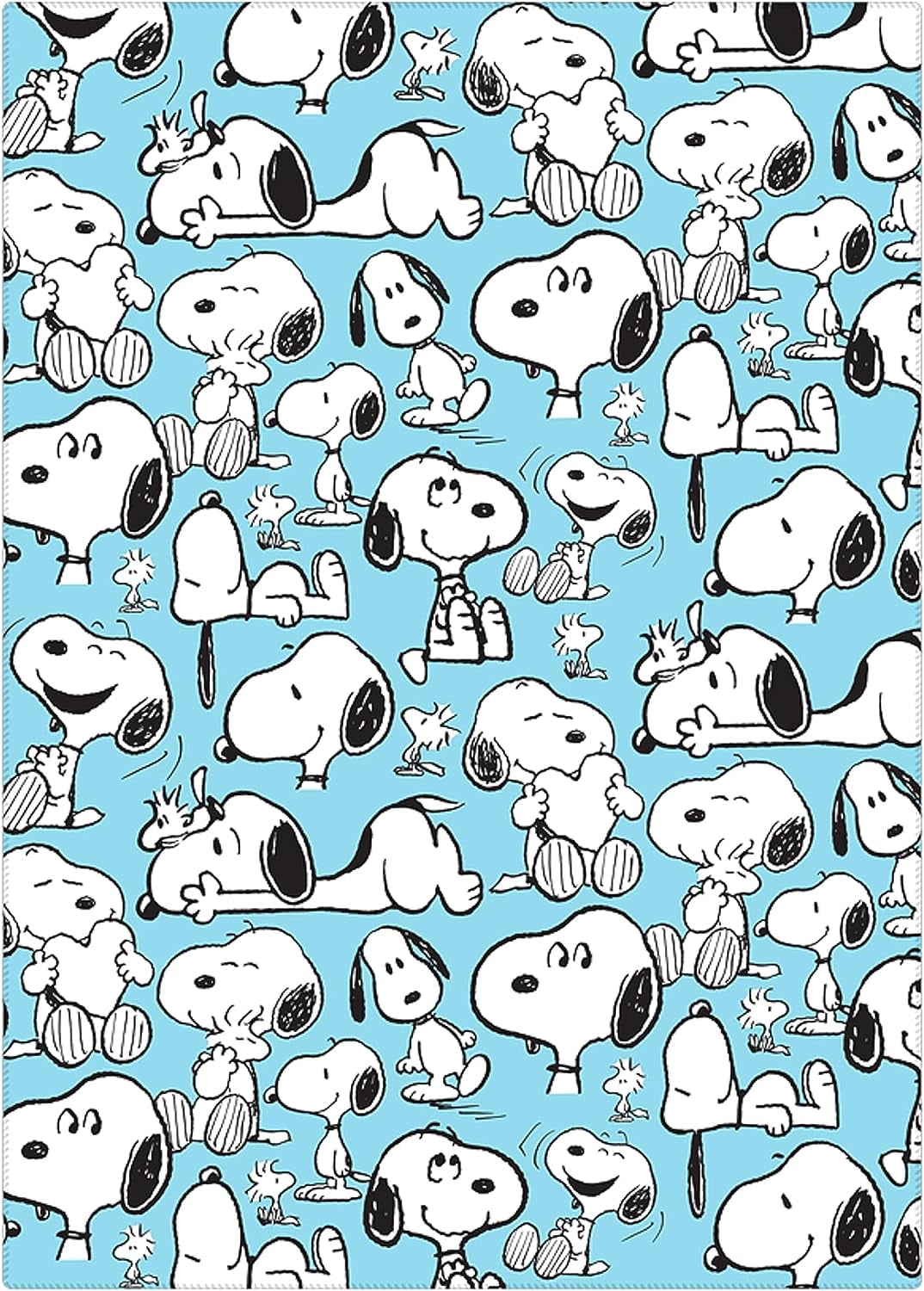 Peanuts Snoopy Multi Pose Pattern Fleece Throw 45