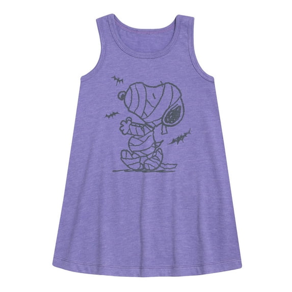 Peanuts - Snoopy Mummy And Bats - Toddler & Youth Girls A-line Dress