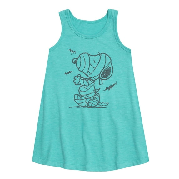 Peanuts - Snoopy Mummy And Bats - Toddler & Youth Girls A-line Dress