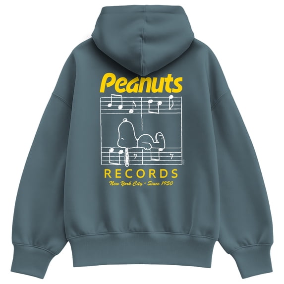 Peanuts - Snoopy Music - Women's Oversized Fleece Hoodie Sweatshirt