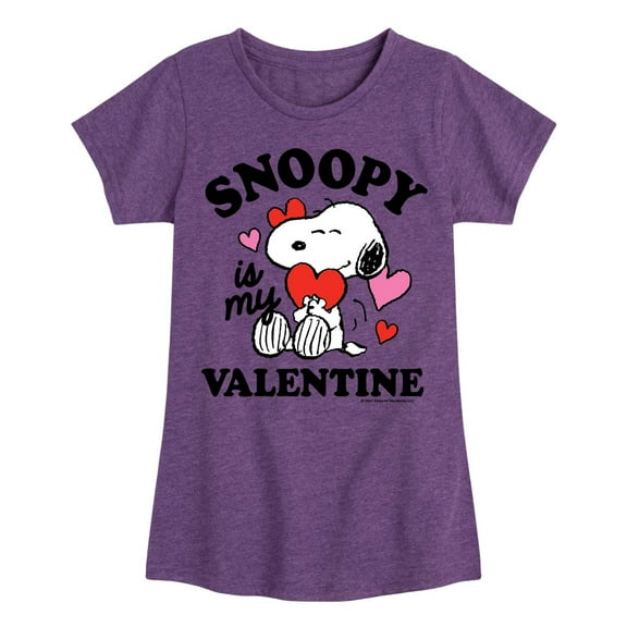 Peanuts - Snoopy My Valentine - Girls Short Sleeve Graphic T-Shirt