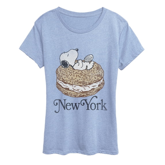 Peanuts - Snoopy NY Bagel Women's Short Sleeve Graphic T-Shirt
