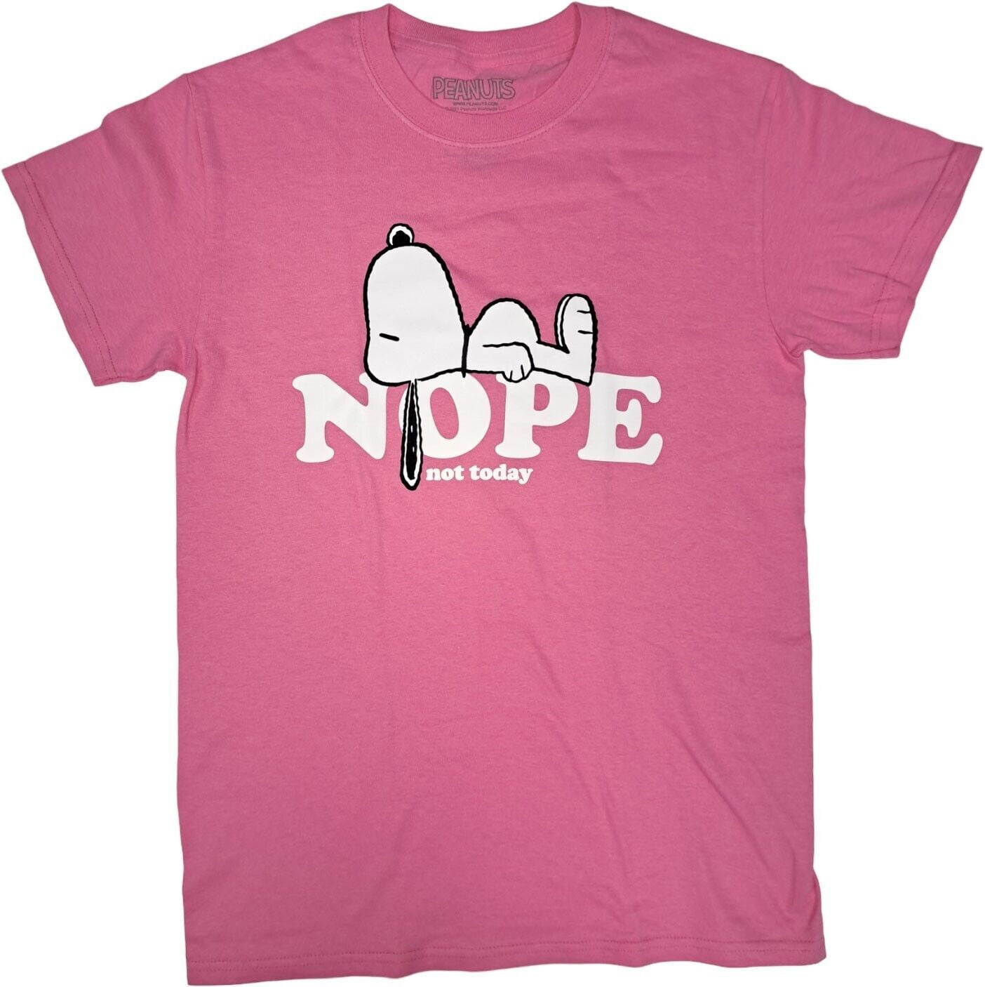 Peanuts Snoopy Nope Not Today Adult Short Sleeve T-Shirt Small ...