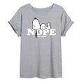 thumbnail image 1 of Peanuts - Snoopy Nope Not Today - Juniors Oversized Graphic T-Shirt, 1 of 5