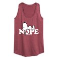 thumbnail image 1 of Peanuts - Snoopy Nope Not Today - Women's Racerback Graphic Tank, 1 of 5