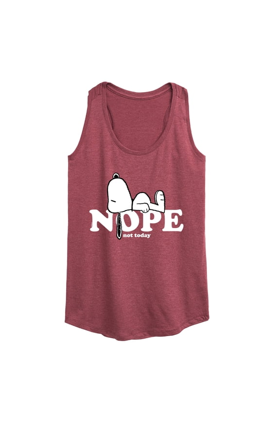 - Snoopy Nope Not Today - Women's Racerback Graphic Tank