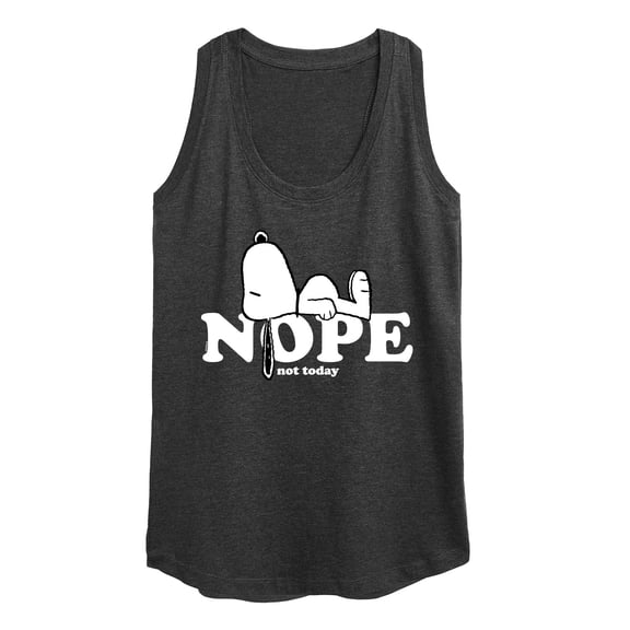 Peanuts - Snoopy Nope Not Today - Women's Racerback Graphic Tank