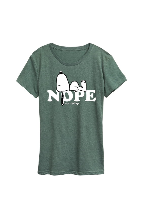- Snoopy Nope Not Today - Women's Short Sleeve Graphic T-Shirt