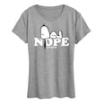 thumbnail image 1 of Peanuts - Snoopy Nope Not Today - Women's Short Sleeve Graphic T-Shirt, 1 of 5