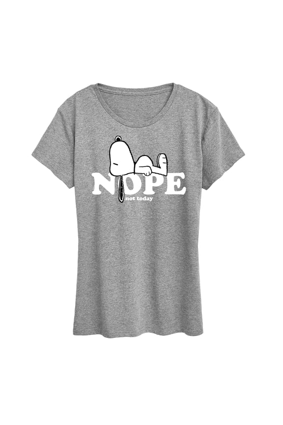 - Snoopy Nope Not Today - Women's Short Sleeve Graphic T-Shirt
