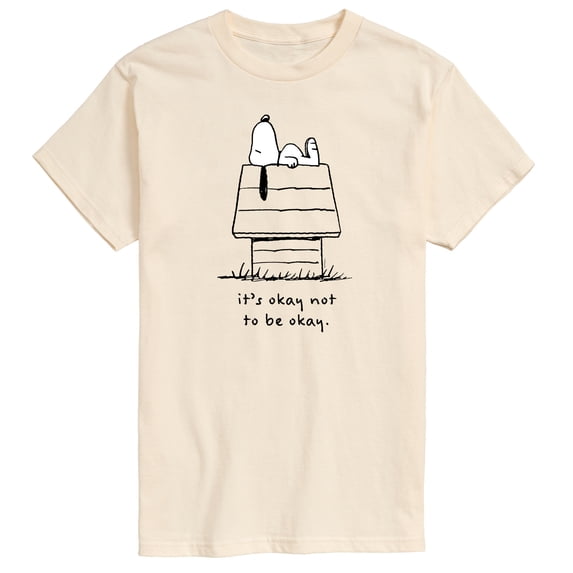 Peanuts - Snoopy Okay Not To Be Okay - Men's Short Sleeve Graphic T-Shirt