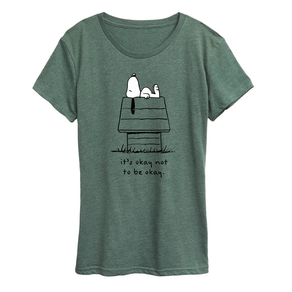 Peanuts - Snoopy Okay Not To Be Okay - Women's Short Sleeve Graphic T-Shirt