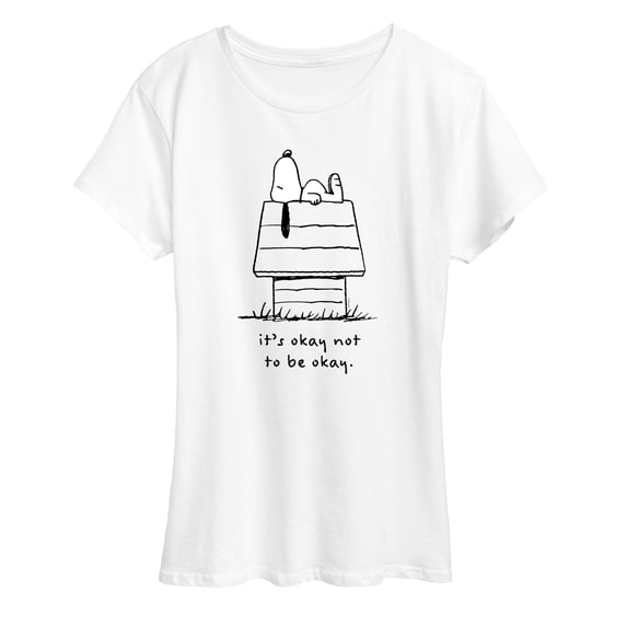 Peanuts - Snoopy Okay Not To Be Okay - Women's Short Sleeve Graphic T-Shirt