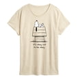 thumbnail image 1 of Peanuts - Snoopy Okay Not To Be Okay - Women's Short Sleeve Graphic T-Shirt, 1 of 5