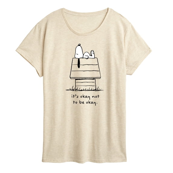 Peanuts - Snoopy Okay Not To Be Okay - Women's Short Sleeve Graphic T-Shirt