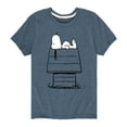 thumbnail image 1 of Peanuts - Snoopy On Doghouse - Toddler And Youth Short Sleeve Graphic T-Shirt, 1 of 5