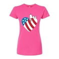 thumbnail image 1 of Peanuts - Snoopy On Flag Heart - Juniors Fitted Graphic T-Shirt, 1 of 5