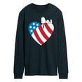 thumbnail image 1 of Peanuts - Snoopy On Flag Heart - Men's Long Sleeve T-Shirt, 1 of 6