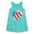 thumbnail image 1 of Peanuts - Snoopy On Flag Heart - Toddler & Youth Girls A-line Dress, 1 of 5