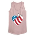thumbnail image 1 of Peanuts - Snoopy On Flag Heart - Women's Racerback Tank Top, 1 of 6