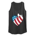 thumbnail image 1 of Peanuts - Snoopy On Flag Heart - Women's Racerback Tank Top, 1 of 6
