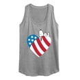 thumbnail image 1 of Peanuts - Snoopy On Flag Heart - Women's Racerback Tank Top, 1 of 6