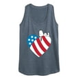thumbnail image 1 of Peanuts - Snoopy On Flag Heart - Women's Racerback Tank Top, 1 of 6
