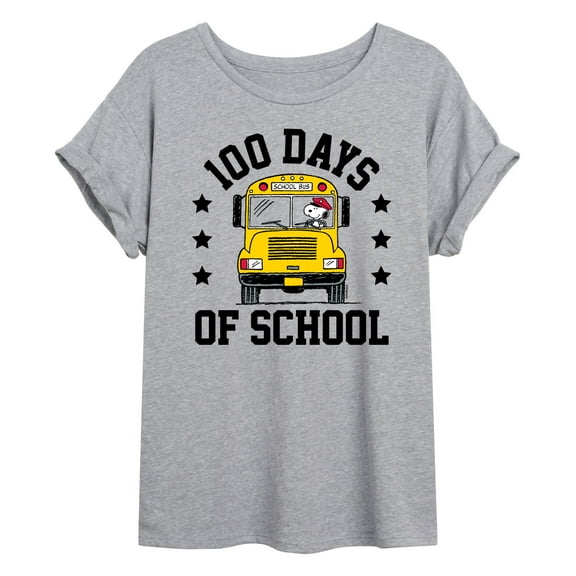 Peanuts - Snoopy One Hundred Days Of School - Women's Oversized T-Shirt