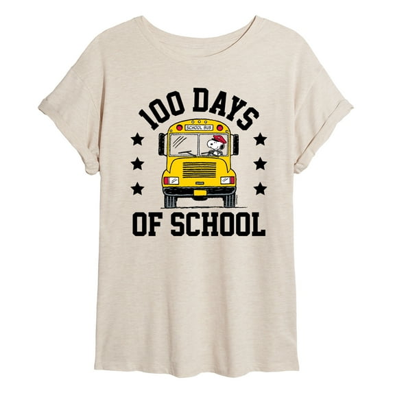Peanuts - Snoopy One Hundred Days Of School - Women's Oversized T-Shirt