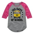 thumbnail image 1 of Peanuts - Snoopy One Hundred Days Of School - Toddler & Youth Girls Raglan Graphic T-Shirt, 1 of 5