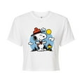 thumbnail image 1 of Peanuts - Snoopy Outdoor - Juniors Cropped Cotton Blend T-Shirt, 1 of 5