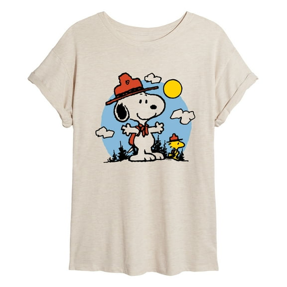 Peanuts - Snoopy Outdoor - Juniors Ideal Flowy Muscle T-Shirt