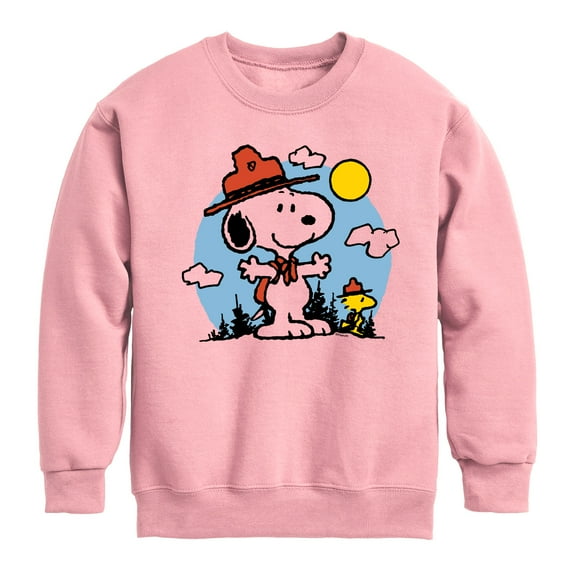 Peanuts - Snoopy Outdoor - Toddler & Youth Crewneck Fleece Sweatshirt