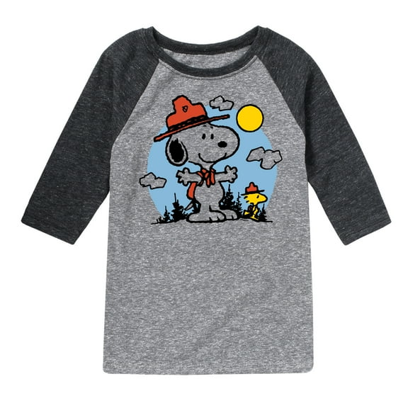 Peanuts - Snoopy Outdoor - Toddler & Youth Raglan Graphic T-Shirt