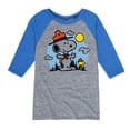 thumbnail image 1 of Peanuts - Snoopy Outdoor - Toddler & Youth Raglan Graphic T-Shirt, 1 of 4