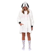 Peanuts Snoopy Pajamas Women's Pullover Hooded Adult Plush Dorm Sleep Shirt