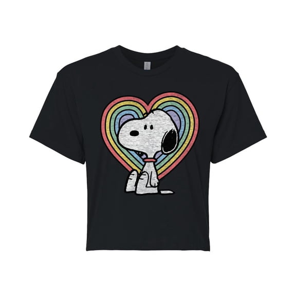 Peanuts - Snoopy Pastel Heart - Cropped Tee