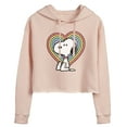 thumbnail image 1 of Peanuts - Snoopy Pastel Heart - Ladies Cropped Hoodie, 1 of 5