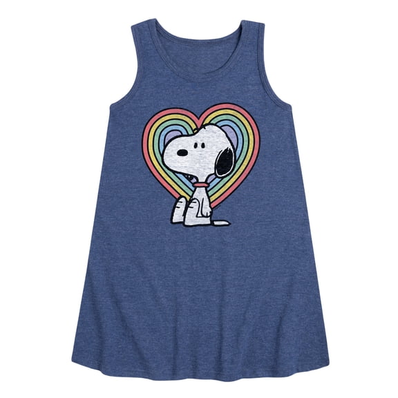 Peanuts - Snoopy Pastel Heart - Toddler & Youth Girls A-line Dress
