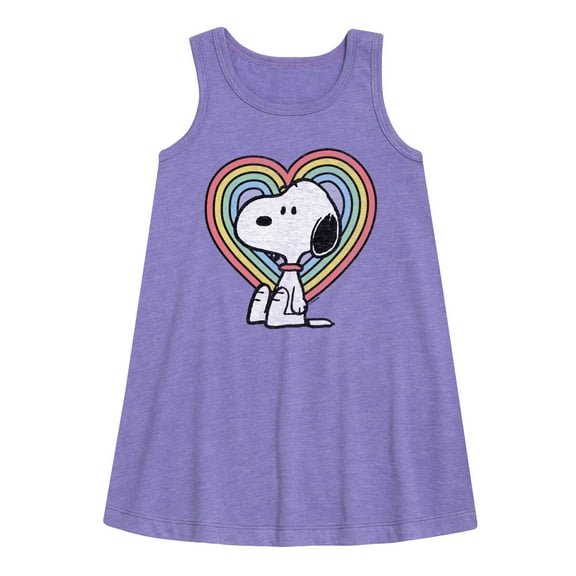 Peanuts - Snoopy Pastel Heart - Toddler & Youth Girls A-line Dress