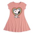 thumbnail image 1 of Peanuts - Snoopy Pastel Heart - Toddler & Youth Girls Fit & Flare Dress, 1 of 1
