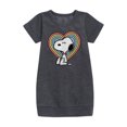 thumbnail image 1 of Peanuts - Snoopy Pastel Heart - Toddler & Youth Girls Fleece Dress, 1 of 1