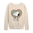thumbnail image 1 of Peanuts - Snoopy Pastel Heart - Women's Lightweight French Terry Long Sleeve Shirt, 1 of 5